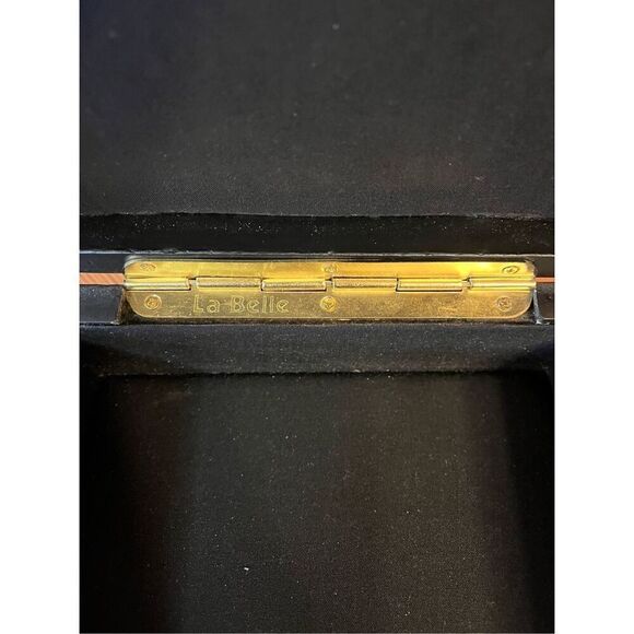 LA BELLE Hand Painted ART DECORATED LACQUER Wood BOX Egyptian Theme - Picture 8 of 8